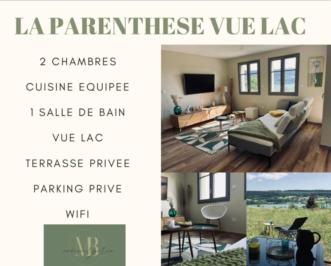 La Parenthese Vue Lac Les Grangettes Exteriér fotografie